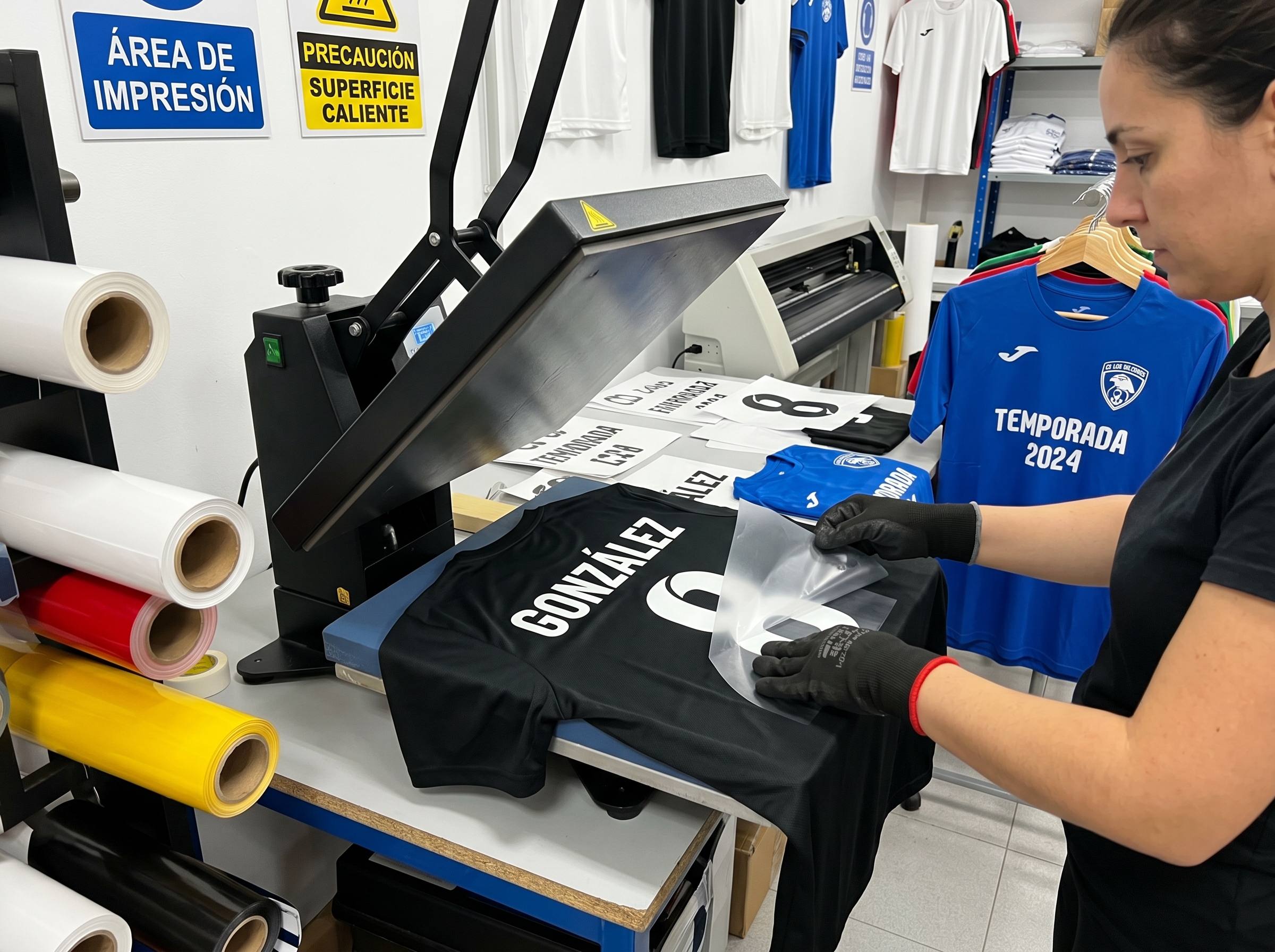 Vinilo textil para ropa laboral